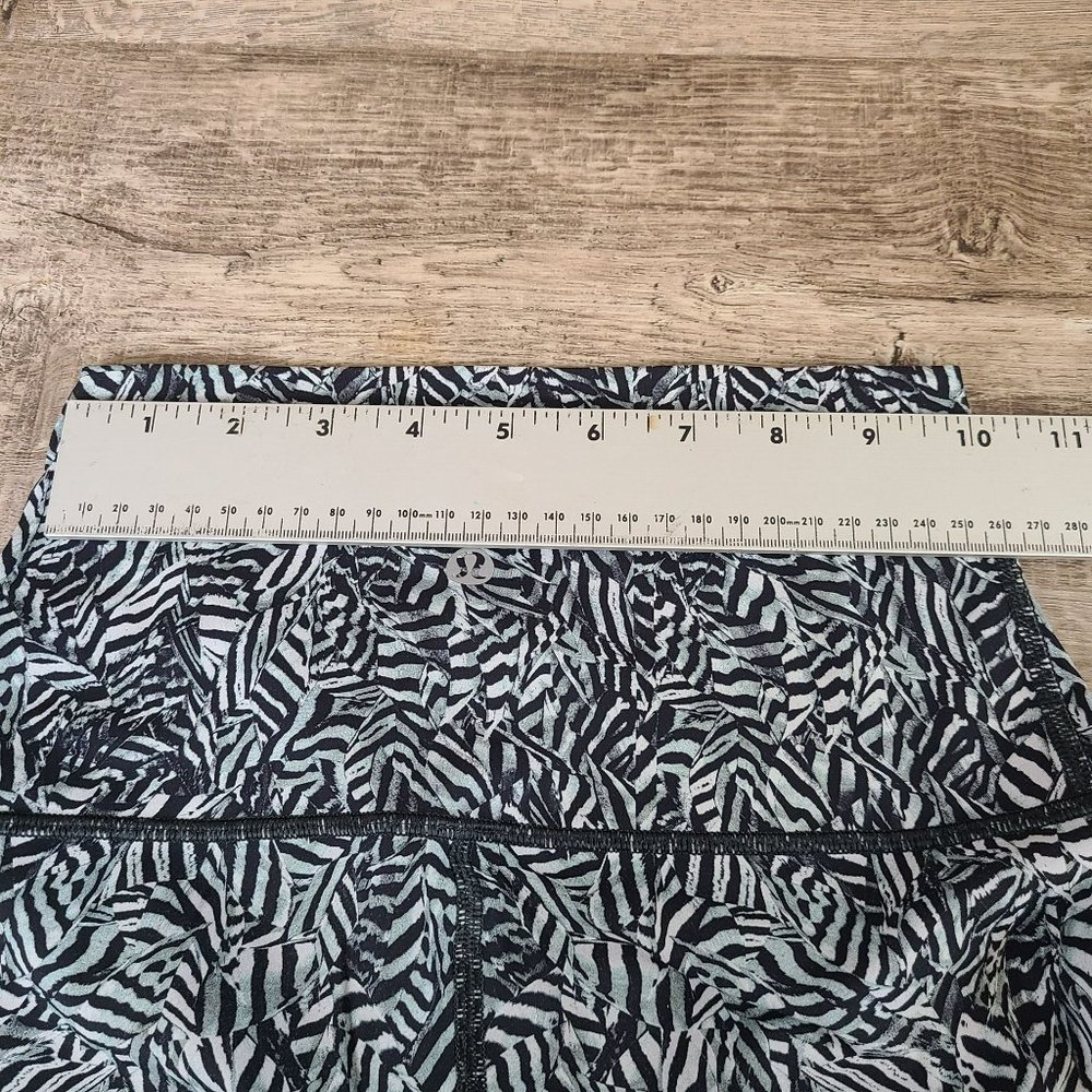 Lululemon Wunder Under Pant Hi-Rise Dazzle Nulux 50g Alpine White Black Size 4 - Picture 8 of 9